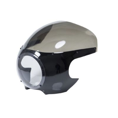 Přední kapota - maska CAFE RACER OLDSKOOL + plexi - černá